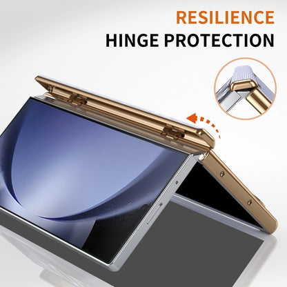 For Samsung Galaxy Z Fold5 Retractable Wrist Strap Invisible Stand Phone Case(Violets) - Galaxy Z Fold5 Cases by buy2fix | Online Shopping UK | buy2fix