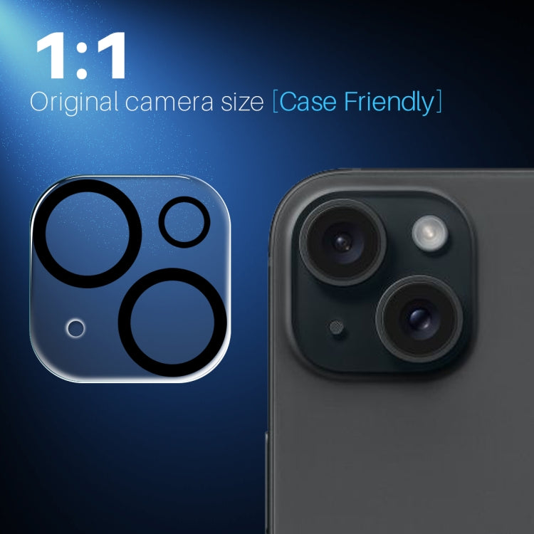 For iPhone 15 / 15 Plus NORTHJO Camera Lens Protector 3D Night Shot Tempered Glass Film(Black) - iPhone 15 Plus Tempered Glass by NORTHJO | Online Shopping UK | buy2fix