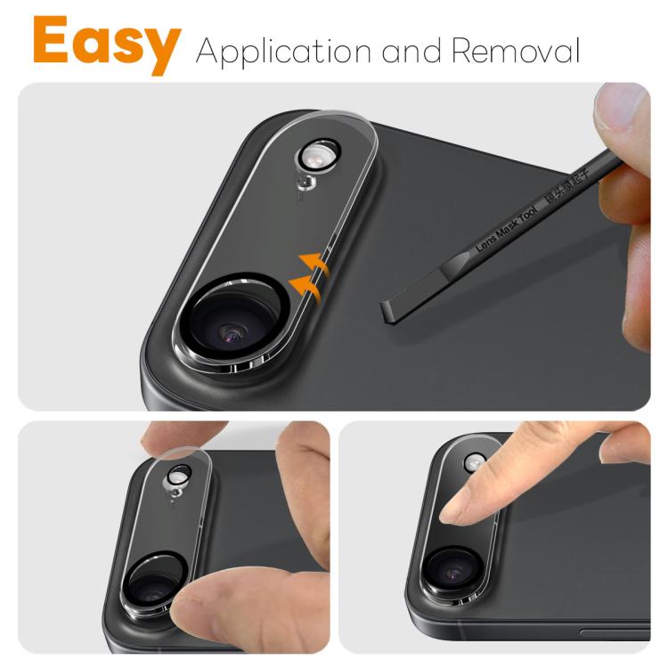 For iPhone 17 Air NORTHJO Camera Lens Protector 3D Night Shot Tempered Glass Film(Black) - iPhone 17 Air Tempered Glass by NORTHJO | Online Shopping UK | buy2fix