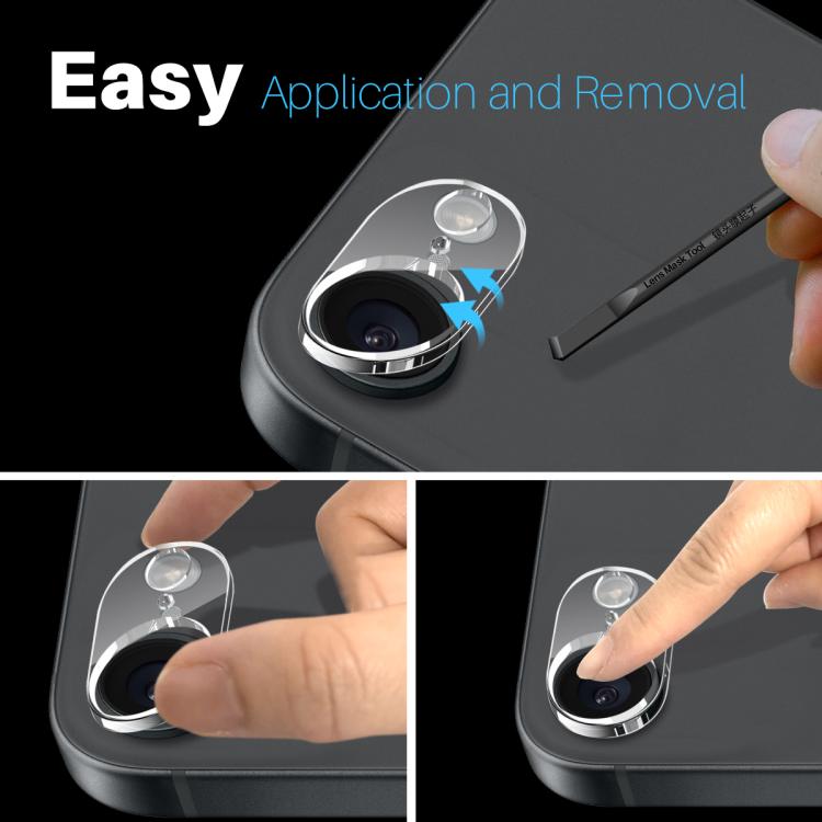 For iPhone 16e NORTHJO Camera Lens Protector 3D HD Tempered Glass Film(Clear) - iPhone 16e Tempered Glass by NORTHJO | Online Shopping UK | buy2fix
