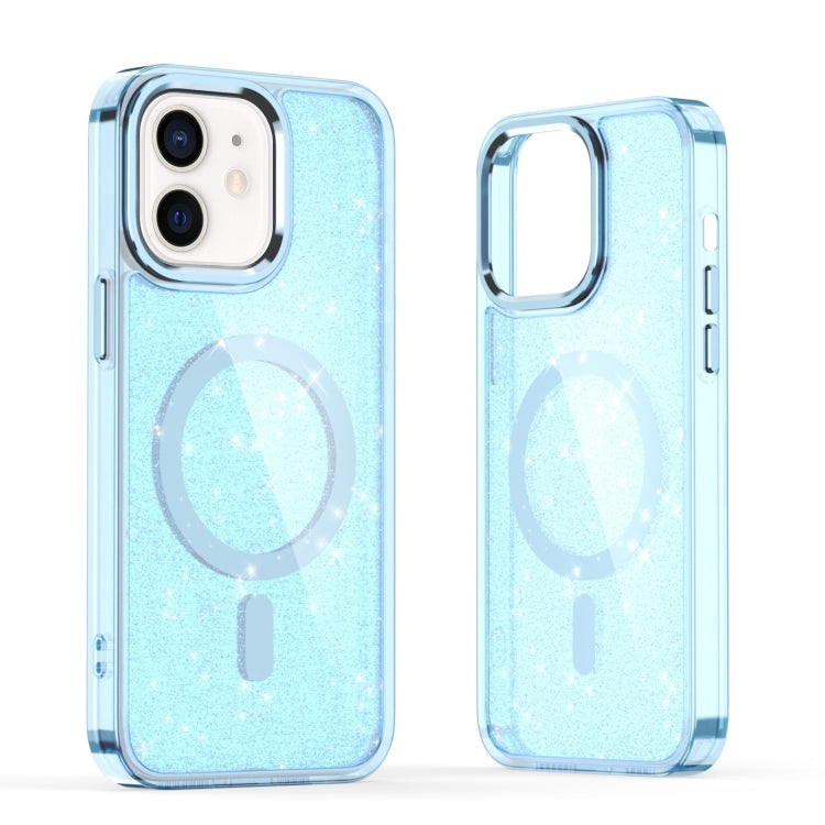 For iPhone 11 Glitter MagSafe Shockproof Phone Case(Blue) by buy2fix