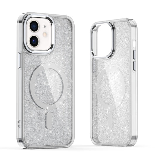 For iPhone 11 Glitter MagSafe Shockproof Phone Case(Grey) by buy2fix