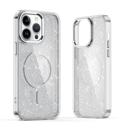 For iPhone 12 Pro Max Glitter MagSafe Shockproof Phone Case(Grey) by buy2fix