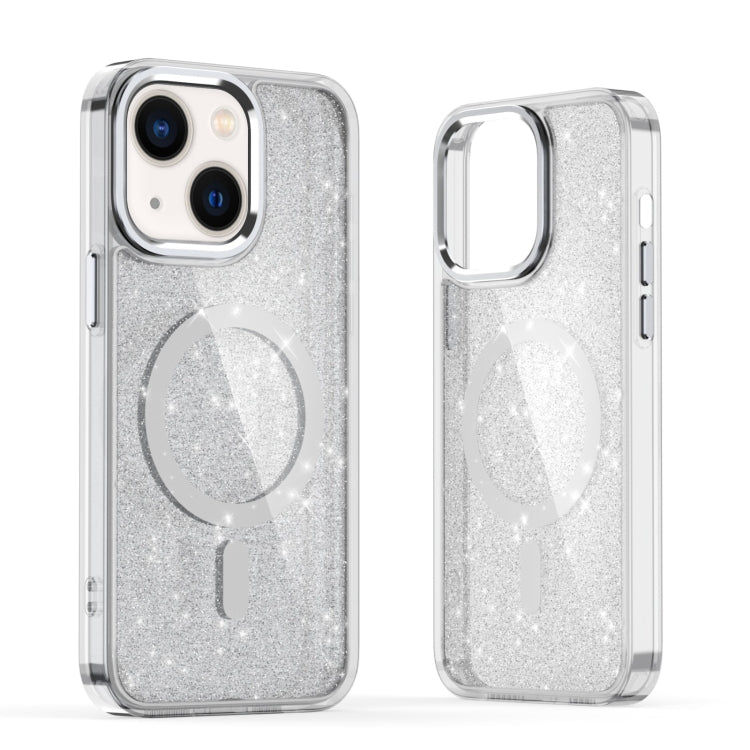 For iPhone 13 Glitter MagSafe Shockproof Phone Case(Grey) by buy2fix