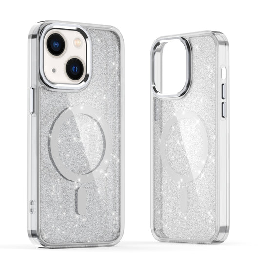 For iPhone 13 Glitter MagSafe Shockproof Phone Case(Grey) by buy2fix