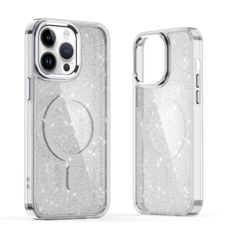For iPhone 13 Pro Max Glitter MagSafe Shockproof Phone Case(Grey) by buy2fix