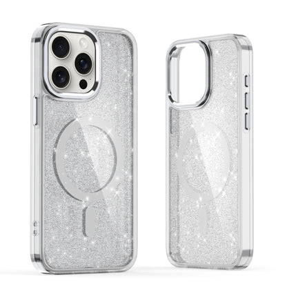 For iPhone 15 Pro Glitter MagSafe Shockproof Phone Case(Grey) - iPhone 15 Pro Cases by buy2fix | Online Shopping UK | buy2fix