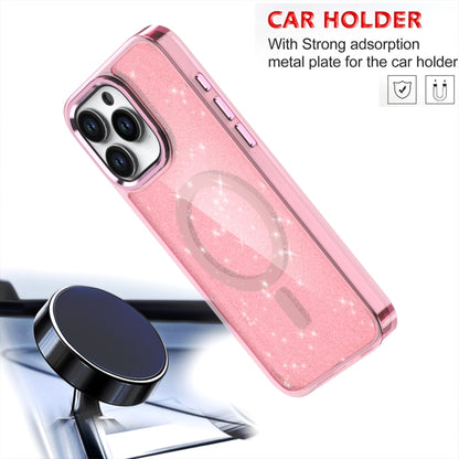 For iPhone 12 Pro Glitter MagSafe Shockproof Phone Case(Blue) by buy2fix