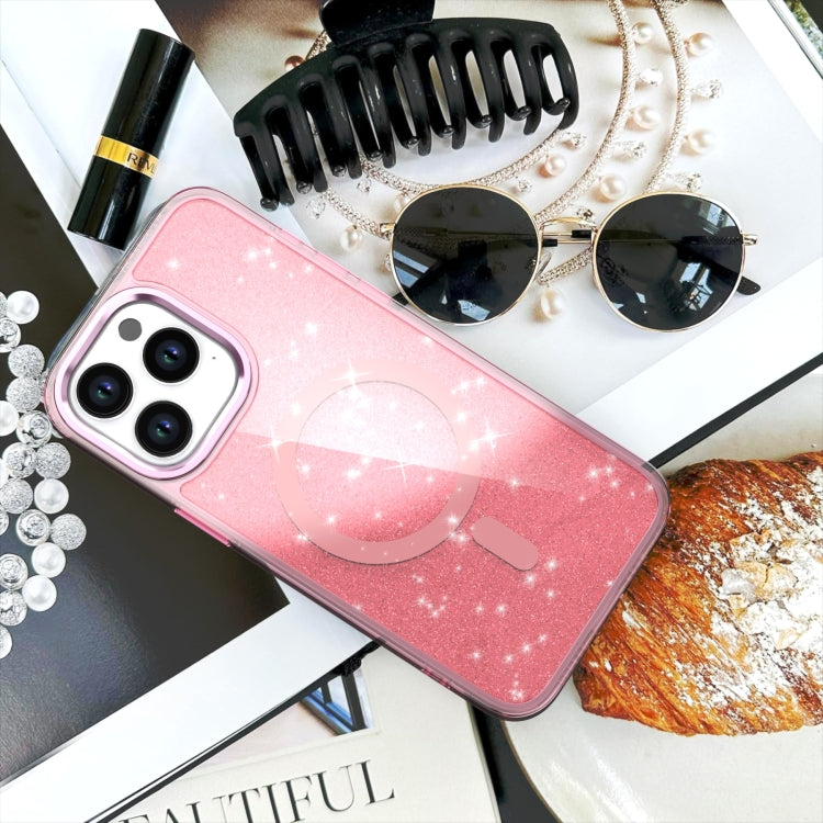 For iPhone 12 Pro Glitter MagSafe Shockproof Phone Case(Blue) by buy2fix