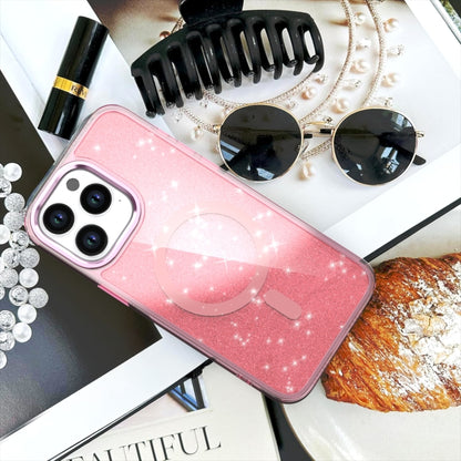 For iPhone 12 Pro Glitter MagSafe Shockproof Phone Case(Blue) by buy2fix