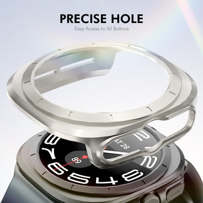 For Samsung Galaxy Watch Ultra 47mm / Ultra 2025 ENKAY Hat-Prince Electroplated Hard PC Cover + 0.2mm 9H Glass Screen Protector(Black) - Watch Cases by ENKAY | Online Shopping UK | buy2fix