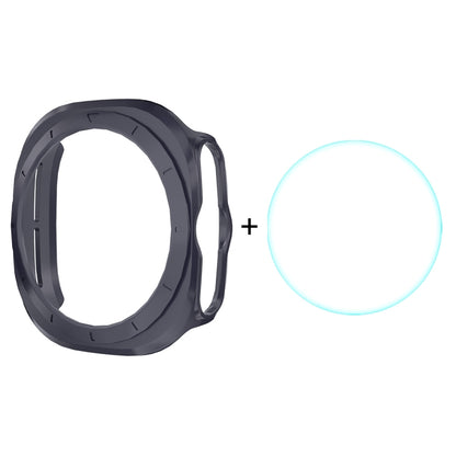 For Samsung Galaxy Watch Ultra 47mm / Ultra 2025 ENKAY Hat-Prince Electroplated Hard PC Cover + 0.2mm 9H Glass Screen Protector(Dark Blue) - Watch Cases by ENKAY | Online Shopping UK | buy2fix