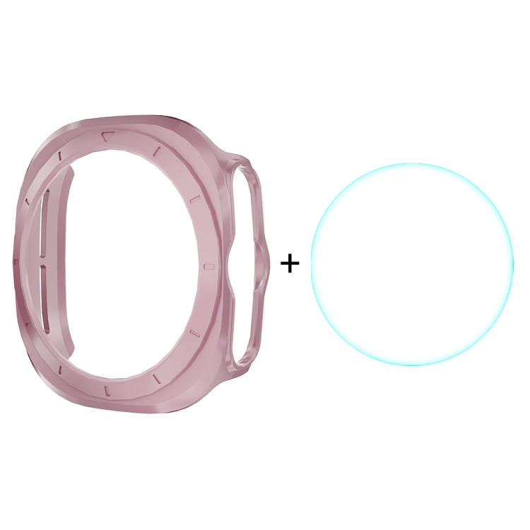 For Samsung Galaxy Watch Ultra 47mm / Ultra 2025 ENKAY Hat-Prince Electroplated Hard PC Cover + 0.2mm 9H Glass Screen Protector(Pink) - Watch Cases by ENKAY | Online Shopping UK | buy2fix