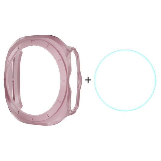 For Samsung Galaxy Watch Ultra 47mm / Ultra 2025 ENKAY Hat-Prince Electroplated Hard PC Cover + 0.2mm 9H Glass Screen Protector(Pink) - Watch Cases by ENKAY | Online Shopping UK | buy2fix