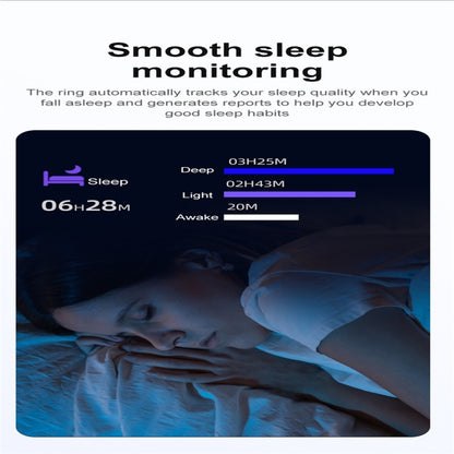 R03 SIZE 7 Smart Ring, Support Heart Rate / Blood Oxygen / Sleep / Multiple Sports Modes(Rose Gold) by buy2fix