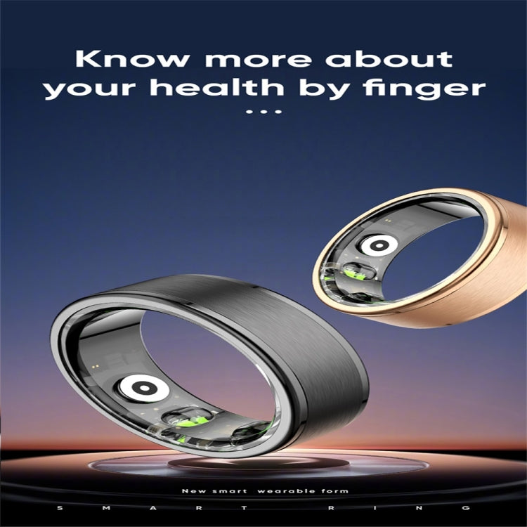 R03 SIZE 11 Smart Ring, Support Heart Rate / Blood Oxygen / Sleep / Multiple Sports Modes(Black) by buy2fix