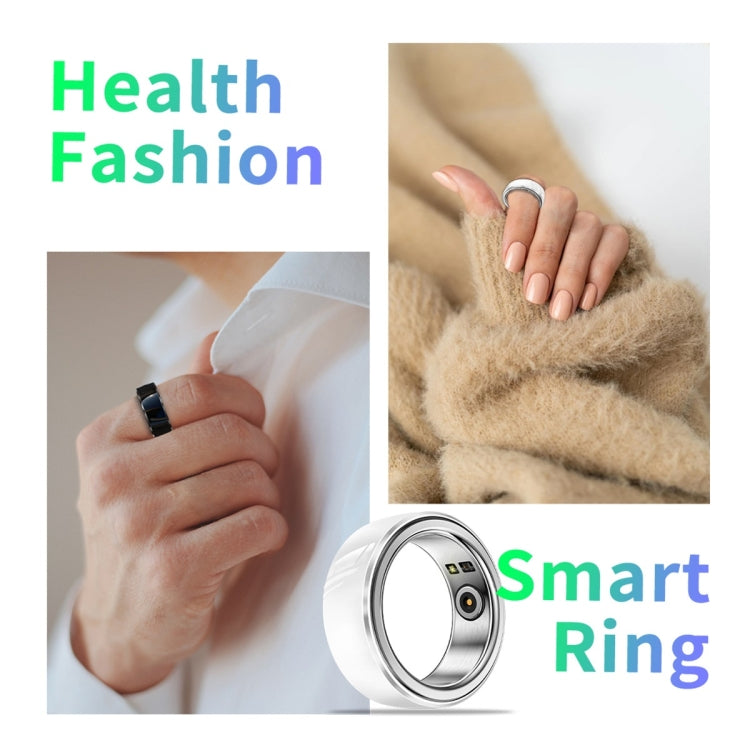 R8 SIZE 16 Smart Ring, Support Heart Rate / Blood Oxygen / Sleep / Multiple Sports Modes(Black) by buy2fix