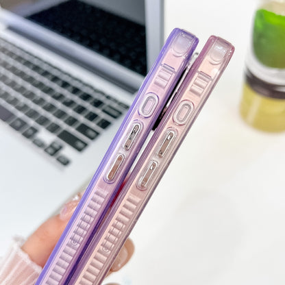 For iPhone 16 Pro Plating Glitter Texture TPU Phone Case with Lens Film(Pink Feather Yarn) by buy2fix