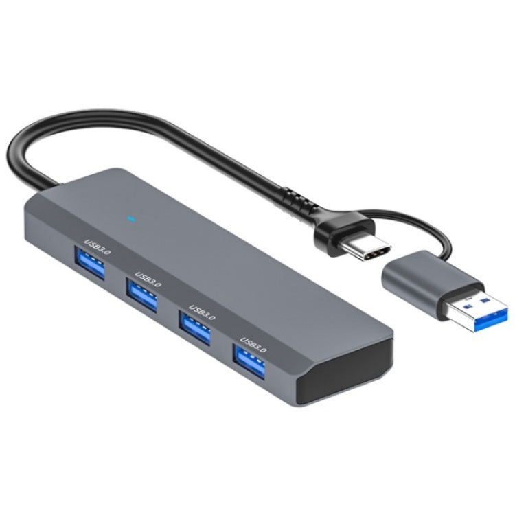 ADS-305D USB / Type-C to USB3.0 4-Ports USB HUB Computer Laptop Adapter Docking Station by buy2fix