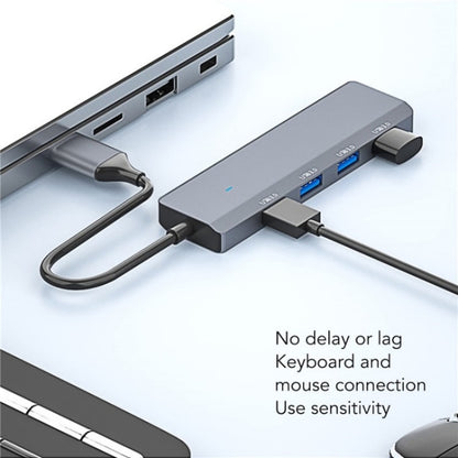 ADS-305A Aluminum Alloy USB to 4-Ports USB3.0 USB HUB Laptop Adapter Docking Station by buy2fix