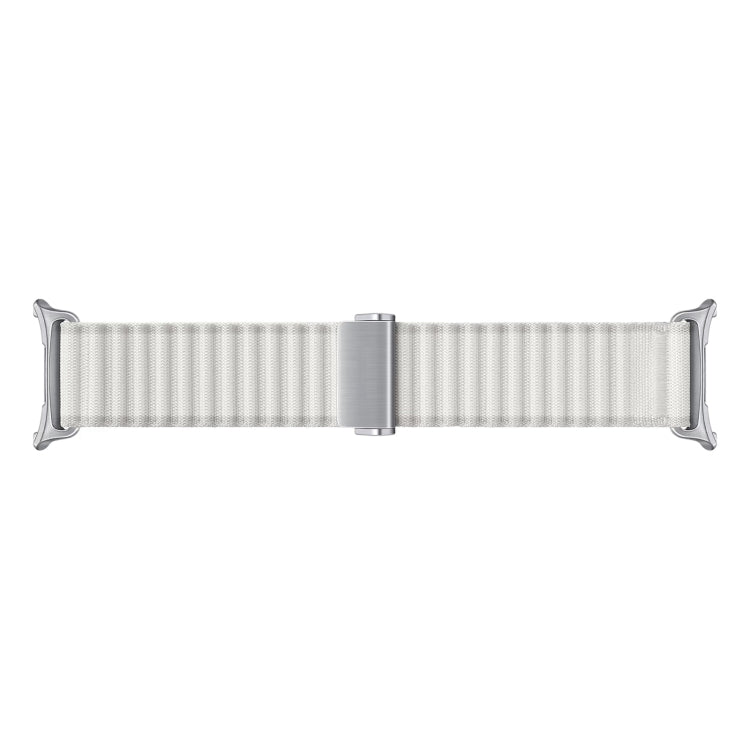 For Samsung Galaxy Watch Ultra 47mm Ocean Style Magnetic Buckle Braided Watch Band(White) - Watch Bands by buy2fix | Online Shopping UK | buy2fix