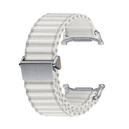For Apple Watch Ultra 2 49mm Off Road Magnetic Buckle Braided Nylon Watch Band(White) by buy2fix