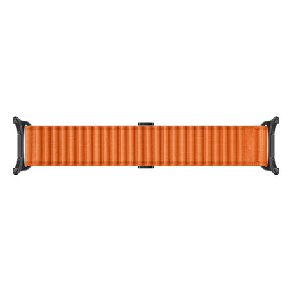 For Apple Watch Ultra 2 49mm Off Road Magnetic Buckle Braided Nylon Watch Band(Orange) by buy2fix