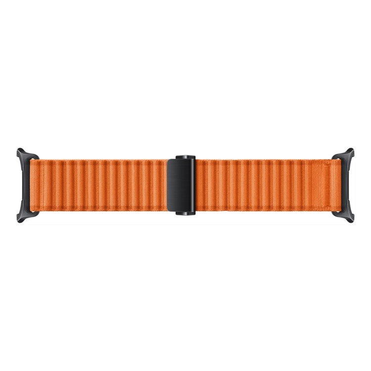 For Apple Watch Ultra 2 49mm Off Road Magnetic Buckle Braided Nylon Watch Band(Orange) by buy2fix