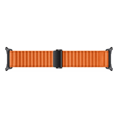 For Apple Watch Ultra 2 49mm Off Road Magnetic Buckle Braided Nylon Watch Band(Orange) by buy2fix