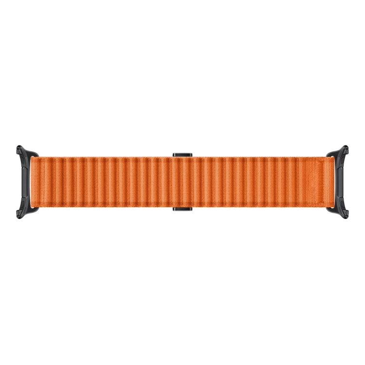 For Apple Watch Ultra 49mm Off Road Magnetic Buckle Braided Nylon Watch Band(Orange) by buy2fix