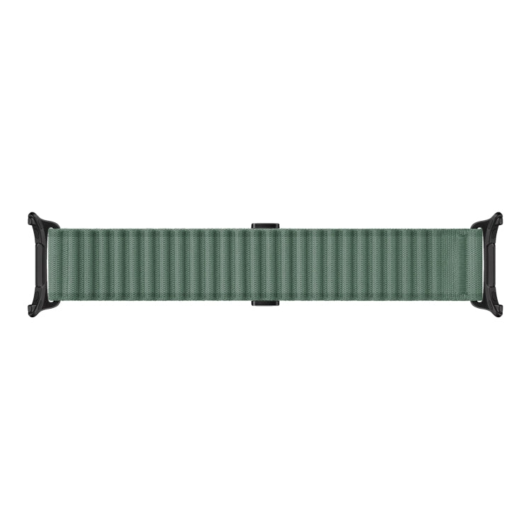 For Apple Watch Ultra 49mm Off Road Magnetic Buckle Braided Nylon Watch Band(Army Green) by buy2fix