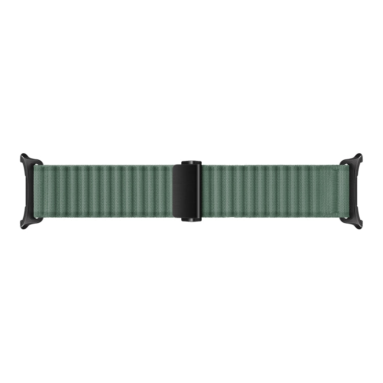For Apple Watch Ultra 49mm Off Road Magnetic Buckle Braided Nylon Watch Band(Army Green) by buy2fix