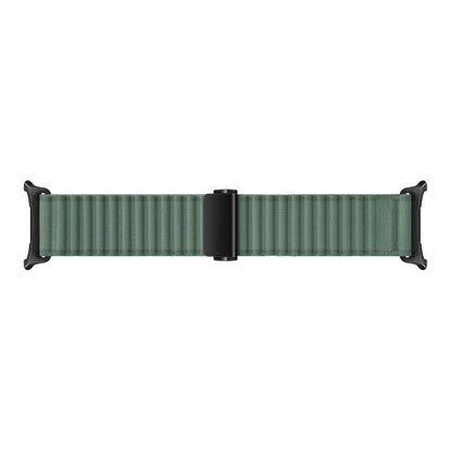 For Apple Watch Ultra 49mm Off Road Magnetic Buckle Braided Nylon Watch Band(Army Green) by buy2fix