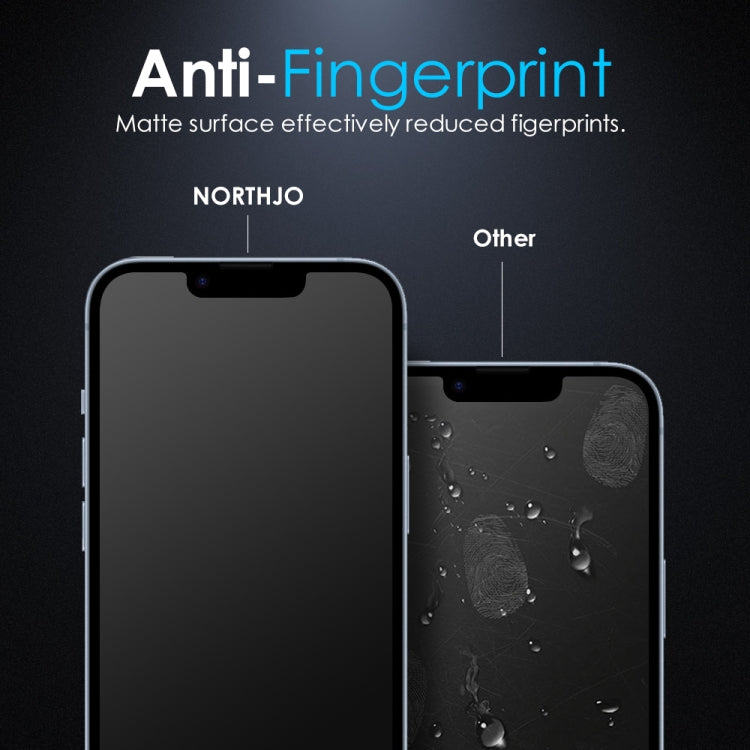 For iPhone 14 Plus / 13 Pro Max NORTHJO Matte Silkscreen Anti-Fingerprint Tempered Glass Film - iPhone 14 Plus Tempered Glass by NORTHJO | Online Shopping UK | buy2fix