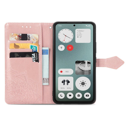 For Nothing CMF Phone 1 Mandala Flower Embossed Leather Phone Case(Rose Gold) - Nothing Cases by buy2fix | Online Shopping UK | buy2fix