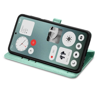 For Nothing CMF Phone 1 Cat and Dog Embossed Leather Phone Case(Green) - Nothing Cases by buy2fix | Online Shopping UK | buy2fix