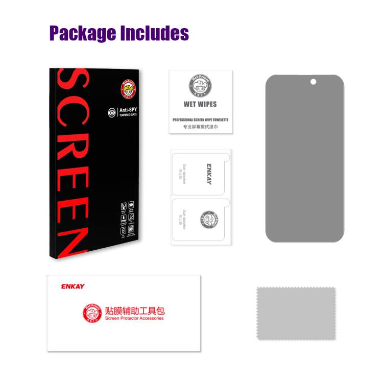 For iPhone 17 ENKAY Hat-Prince 28 Degree Anti-peeping Privacy Tempered Glass Film - iPhone 17 Tempered Glass by ENKAY | Online Shopping UK | buy2fix