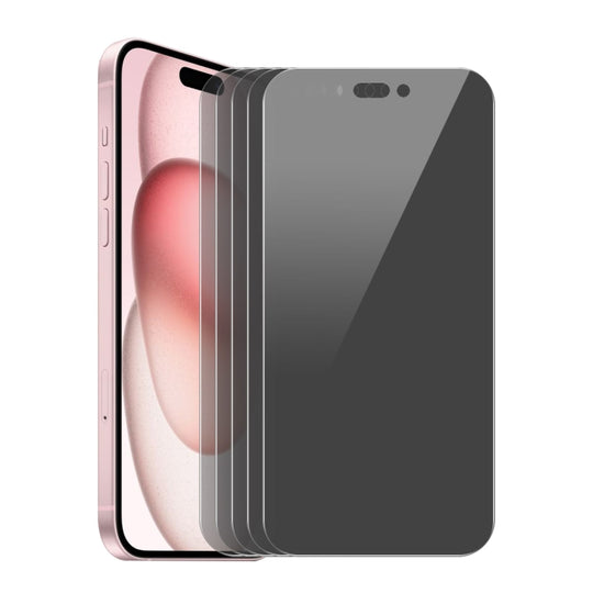 For iPhone 16 Plus 5 PCS/Pack ENKAY Hat-Prince 28 Degree Anti-peeping Privacy Tempered Glass Film