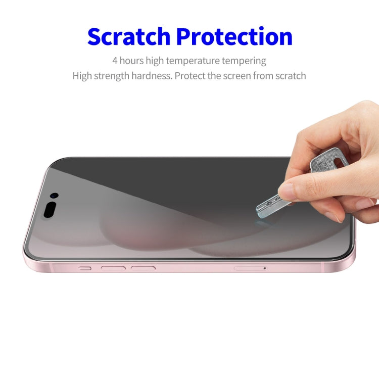 For iPhone 15 5pcs ENKAY Hat-Prince 28 Degree Anti-peeping Privacy Tempered Glass Film - iPhone 15 Tempered Glass by ENKAY | Online Shopping UK | buy2fix