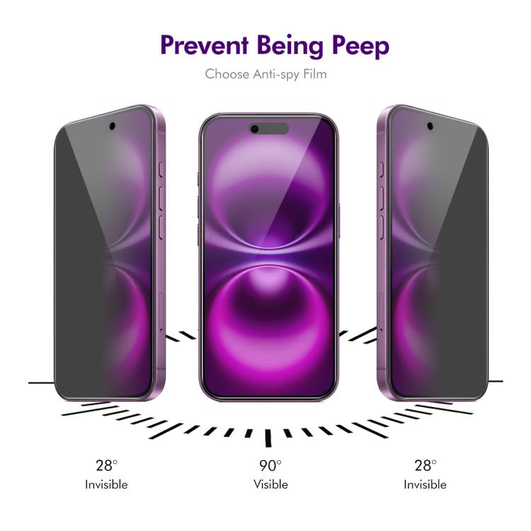 For iPhone Air 5pcs ENKAY Hat-Prince 28 Degree Anti-peeping Privacy Tempered Glass Film - iPhone Air Tempered Glass by ENKAY | Online Shopping UK | buy2fix