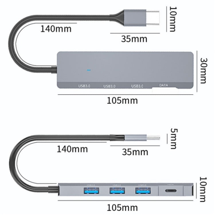 ADS-309C Type-C + 3 x USB 3.0 HUB Docking Station, Type-C Port by buy2fix