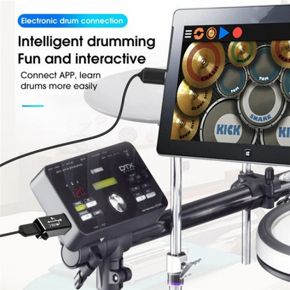 ADS-618 USB-C / Type-C Female to MIDI Male Electric Piano Printer Scanner Adapter(Grey) by buy2fix