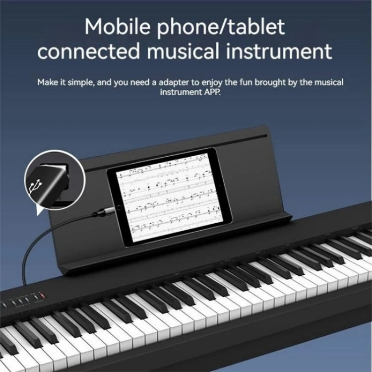 ADS-618 USB-C / Type-C Female to MIDI Male Electric Piano Printer Scanner Adapter(Black) by buy2fix