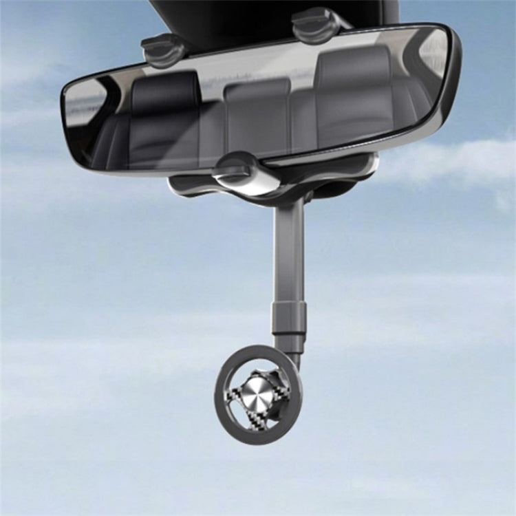 23-H06 Magnetic Phone Bracket Adjustable Angle Car Rearview Mirror Mount Holder by buy2fix