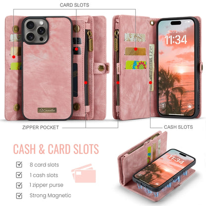 For iPhone 16 Pro CaseMe 008 Detachable Multifunctional Leather Phone Case(Pink) - iPhone 16 Pro Cases by CaseMe | Online Shopping UK | buy2fix