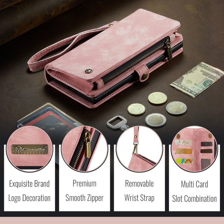 For iPhone 16 Pro CaseMe 008 Detachable Multifunctional Leather Phone Case(Pink) - iPhone 16 Pro Cases by CaseMe | Online Shopping UK | buy2fix