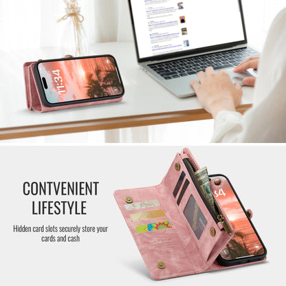 For iPhone 16 Pro CaseMe 008 Detachable Multifunctional Leather Phone Case(Pink) - iPhone 16 Pro Cases by CaseMe | Online Shopping UK | buy2fix