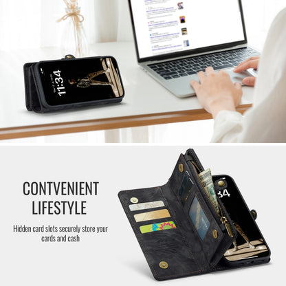 For iPhone 16 Pro CaseMe 008 Detachable Multifunctional Leather Phone Case(Black) - iPhone 16 Pro Cases by CaseMe | Online Shopping UK | buy2fix