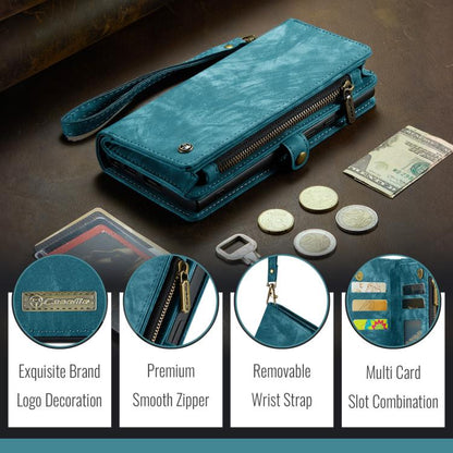 For iPhone 16e CaseMe 008 Detachable Multifunctional Leather Phone Case(Blue) - iPhone 16e Cases by CaseMe | Online Shopping UK | buy2fix