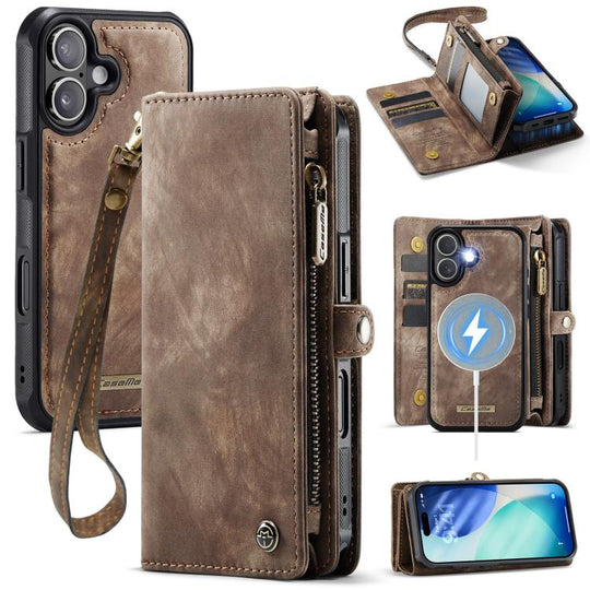 For iPhone 17 CaseMe 008 Detachable Multifunctional Leather Phone Case(Brown)